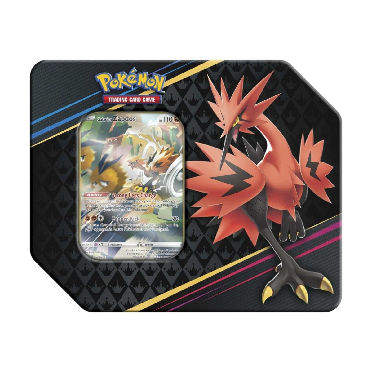 Pokemon Sword & Shield Crown Zenith Tin (Galarian Zapdos)
